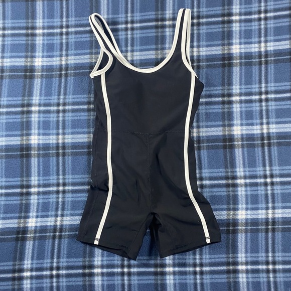 Wilo Pants - Wilo Melbourne Australia Ribbed Activewear Romper Black White XS Side Stripe